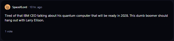A comment on r/WallStreetBets subreddit.