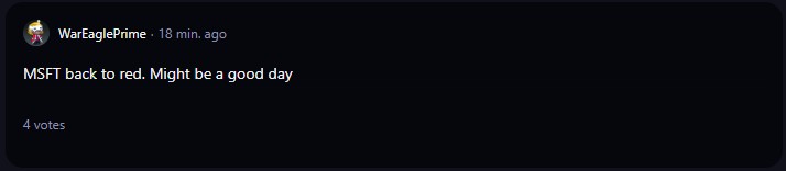 A comment on r/WallStreetBets subreddit.