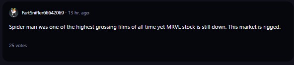A comment on r/WallStreetBets subrredit.