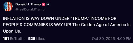 Trum on inflation.
