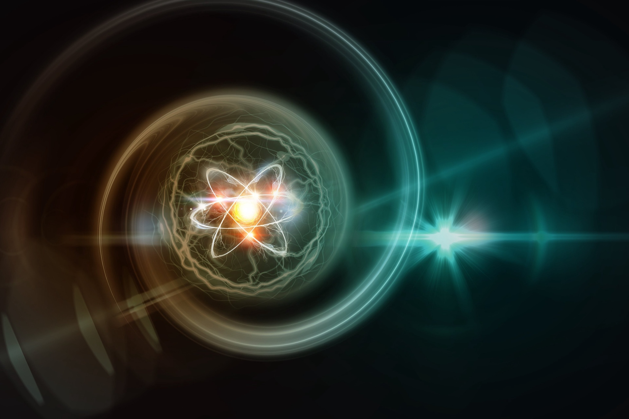 An illustration of an atom.