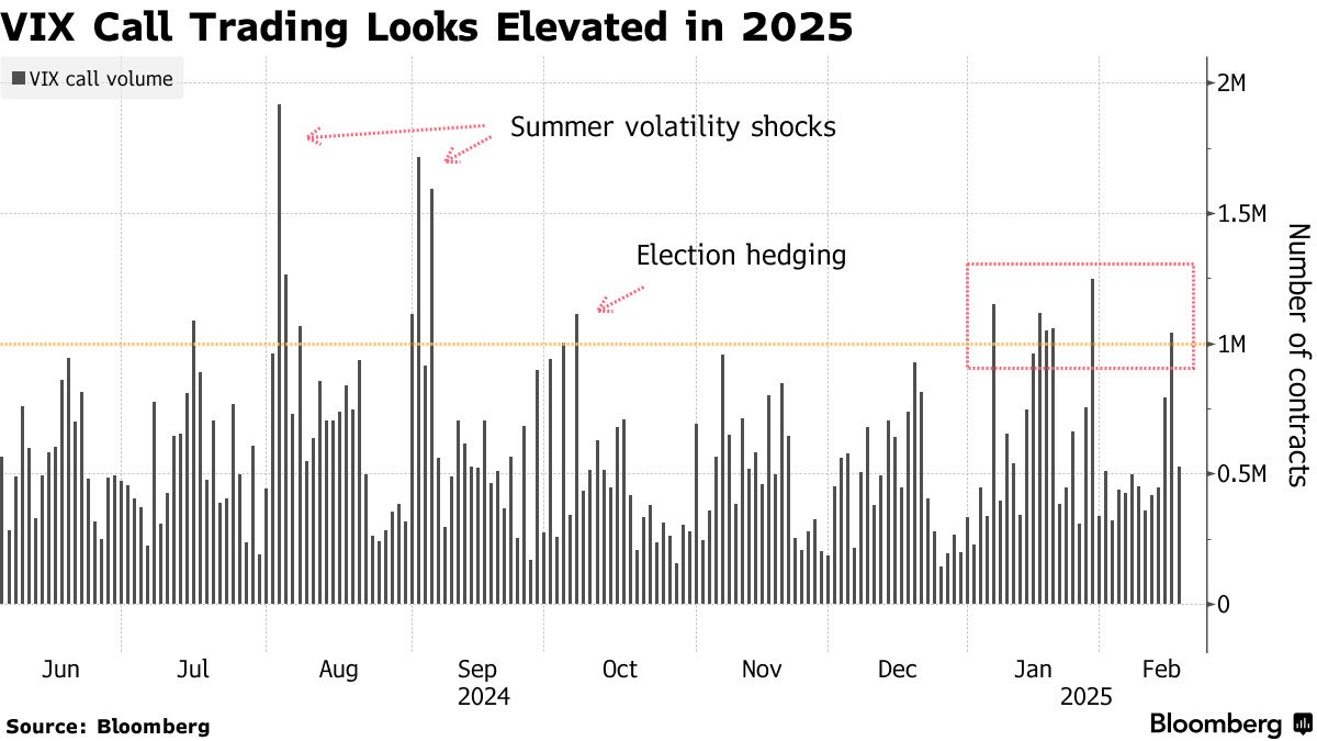 Traders are aggressively buying VIX call options